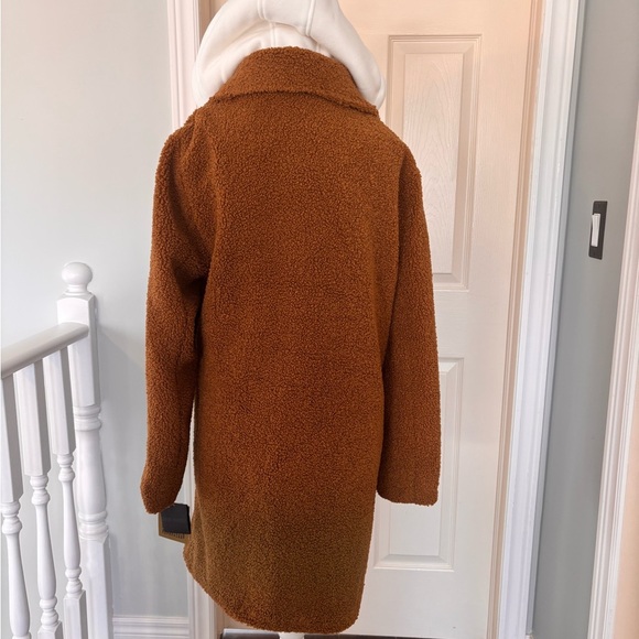 Cozy Brown Teddy Coat Steve Madden NWT - Picture 3 of 9